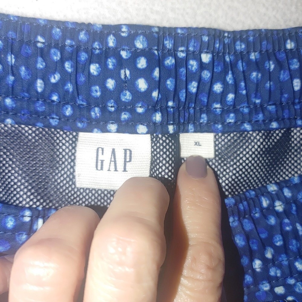 GAP Swim Trunks Men's XL Drawstring Blue Pockets Beach Pool Vacation - Picture 4 of 6